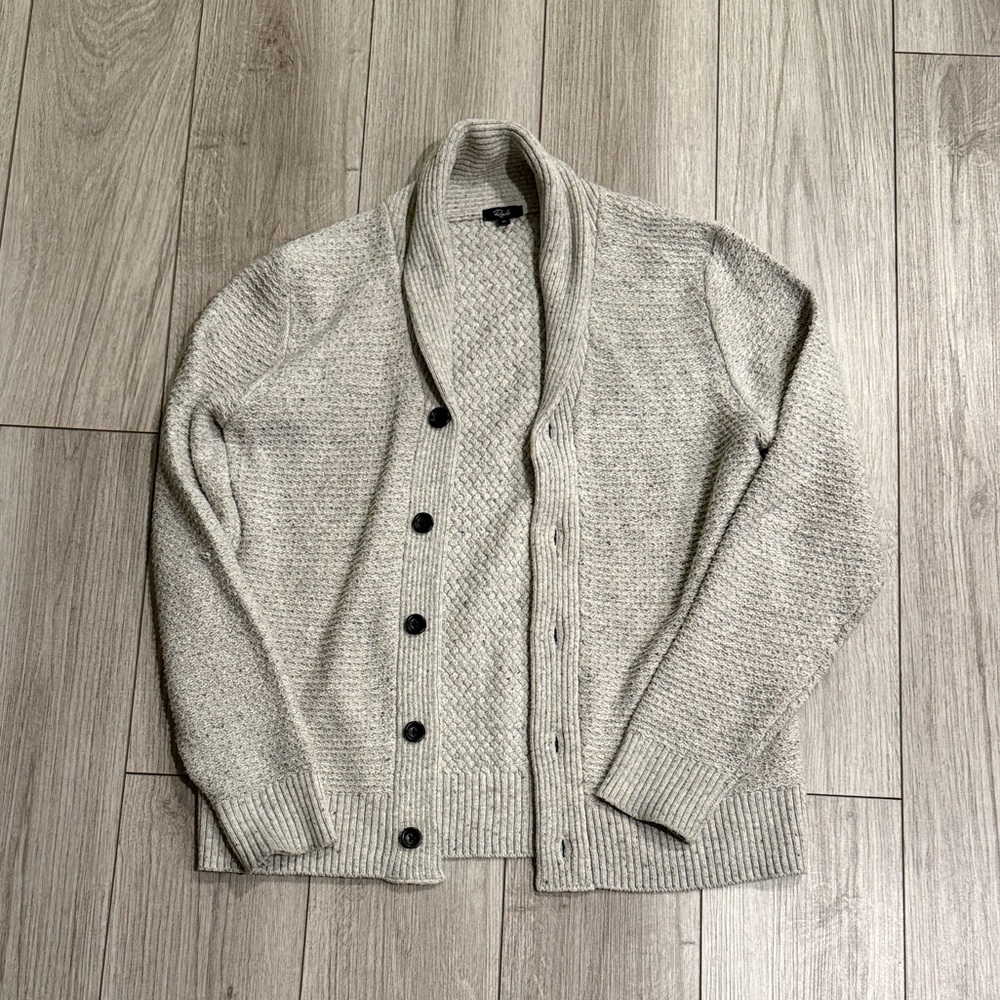 Rails 5 Button Shepley Cardigan Light Gray Medium Womens